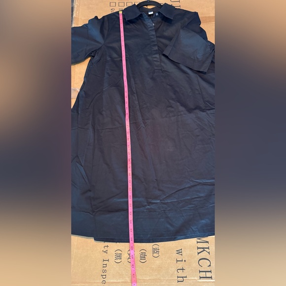Old Navy Mini Swing Shirt Dress in Black 100% Cotton Large Tall - Picture 10 of 12
